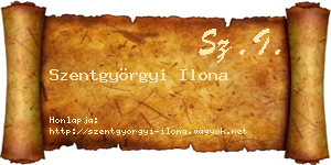 Szentgyörgyi Ilona névjegykártya